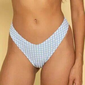 NWT MONTCE PERI MICRO GINGHAM LULU BIKINI BOTTOMS